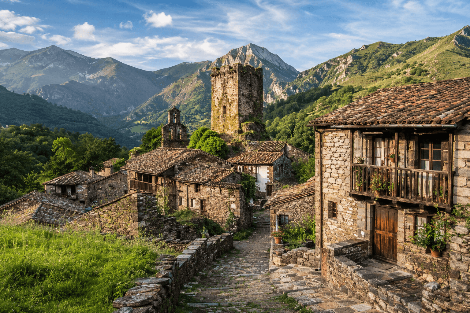 Pueblos bonitos cerca de Mieres en Asturias